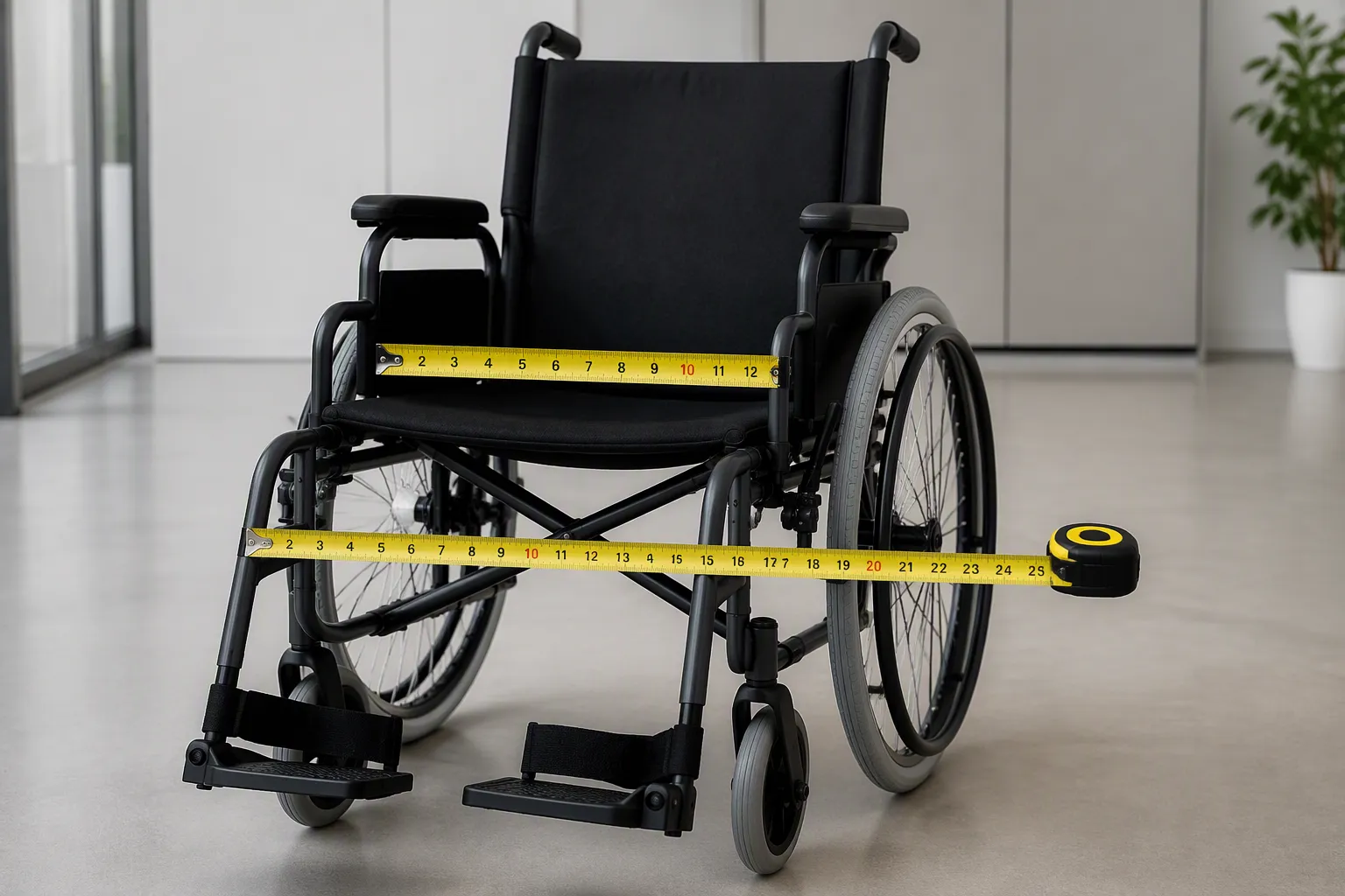 Why is a wheelchair wider than its seat width?