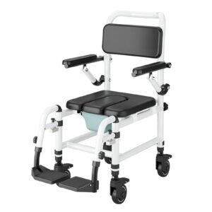 Vatocare bedside commode chair, primary product view, with accessible care design for safer toileting support