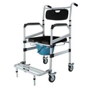 Primary product view of a Vatocare bedside commode chair with daily-use setup for bedside personal care