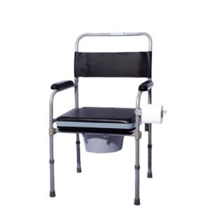 Vatocare bedside commode chair, alternate product view 2, highlighting accessible care design for daily hygiene assistance