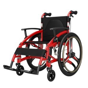Vatocare manual wheelchair alternate product view 2, designed with daily-use setup for attendant-assisted transport