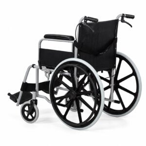 Alternate product view 3 of a Vatocare manual wheelchair with daily-use setup for patient transport support