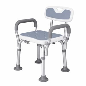Alternate product view 3 showing a Vatocare bathroom shower chair with stable frame for reduced-slip bathing support