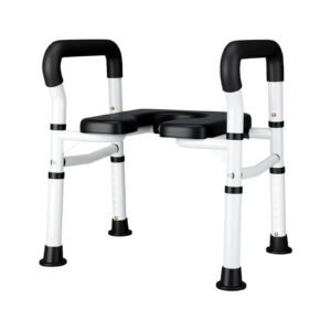 Vatocare toilet safety rail shown in white-background view 1, featuring easy-care construction for accessible bathroom support