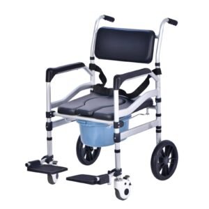 Primary product view showing a Vatocare bedside commode chair with durable support for accessible bathroom care