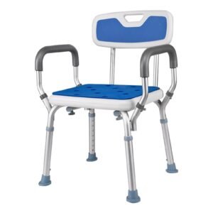 Vatocare bathroom shower chair, alternate product view 2, highlighting clear functional design for home-care bathroom safety