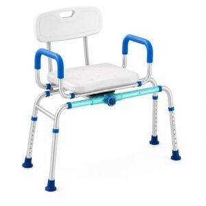 Alternate product view 3 of a Vatocare bathroom shower chair with daily-use setup for home-care bathroom safety