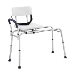 Vatocare bathroom shower chair, white-background view 1, with daily-use setup for daily hygiene assistance