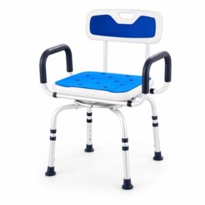 White-background view 1 showing a Vatocare bathroom shower chair with home-care construction for daily hygiene assistance