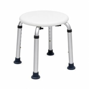 Vatocare bathroom shower chair, white-background view 1, with mobility-focused design for stable bathroom support