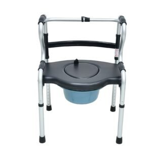 Clear close-up detail 1 of a Vatocare mobility walker or rollator with daily-use setup for independent walking support
