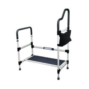 Vatocare adjustable bed safety rail, alternate product view 2, with user-friendly details for safer bed entry and exit