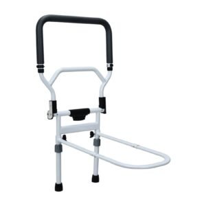 Alternate product view 2 of a Vatocare adjustable bed safety rail with supportive structure for fall-prevention support