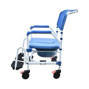Alternate product view 4 of a Vatocare bedside commode chair with supportive structure for accessible bathroom care