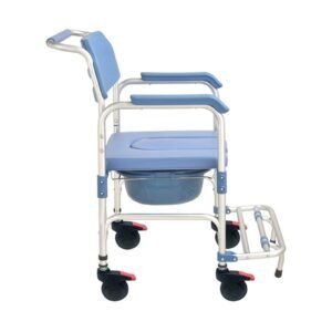 Alternate product view 3 of a Vatocare bedside commode chair with practical construction for safer toileting support