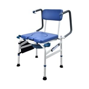Vatocare bedside commode chair shown in alternate product view 2, featuring mobility-focused design for safer toileting support