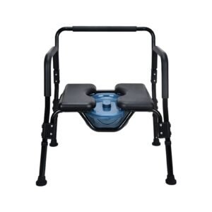 Vatocare bedside commode chair, primary product view, highlighting clear functional design for stable seated toileting