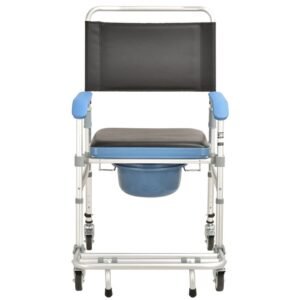 Primary product view showing a Vatocare bedside commode chair with durable support for bedside personal care