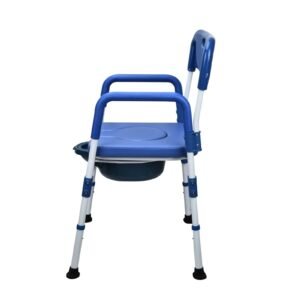 Vatocare bedside commode chair, alternate product view 3, with supportive structure for daily hygiene assistance
