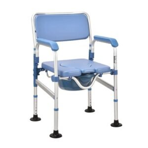 Primary product view of a Vatocare bedside commode chair with daily-use setup for daily hygiene assistance