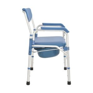 Alternate product view 3 showing a Vatocare bedside commode chair with supportive structure for stable seated toileting