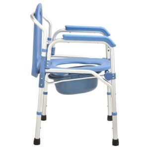 Vatocare bedside commode chair alternate product view 2, designed with supportive structure for safer toileting support