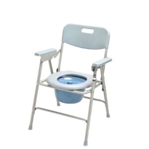 Alternate product view 2 of a Vatocare bedside commode chair with clear functional design for safer toileting support
