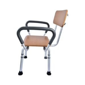 Vatocare bathroom shower chair, alternate product view 2, highlighting user-friendly details for safer seated bathing