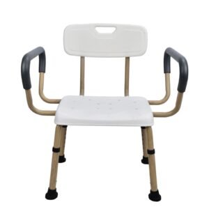 Alternate product view 3 of a Vatocare bathroom shower chair with supportive structure for daily hygiene assistance