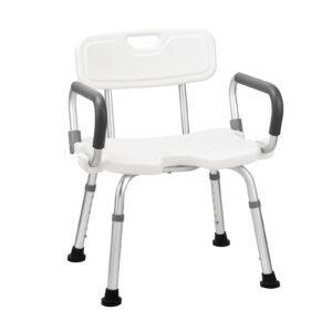 Vatocare bathroom shower chair, clear close-up detail 1, highlighting durable support for stable bathroom support
