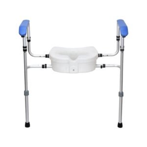 Vatocare toilet safety rail primary product view, designed with stable frame for bathroom balance support