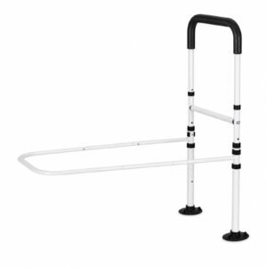 Angled view 3 showing a Vatocare adjustable bed safety rail with user-friendly details for stable bedside support