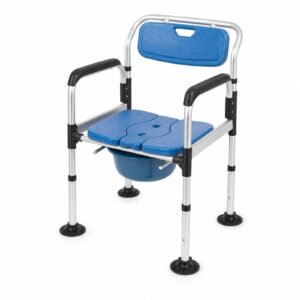 Alternate product view 3 of a Vatocare bedside commode chair with easy-care construction for stable seated toileting