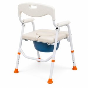 Vatocare bedside commode chair, alternate product view 3, with user-friendly details for bedside personal care