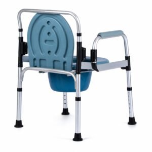 Alternate product view 2 showing a Vatocare bedside commode chair with care-focused design for safer toileting support