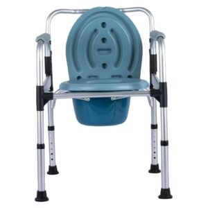 Primary product view of a Vatocare bedside commode chair with daily-use setup for accessible bathroom care
