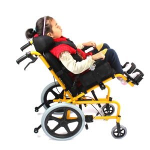 Primary product view showing a Vatocare manual wheelchair with clear functional design for patient transport support