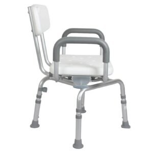 Primary product view showing a Vatocare bathroom shower chair with clear functional design for home-care bathroom safety