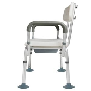Primary product view of a Vatocare bathroom shower chair with supportive structure for reduced-slip bathing support