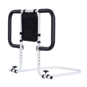 Vatocare adjustable bed safety rail alternate product view 2, designed with accessible care design for stable bedside support