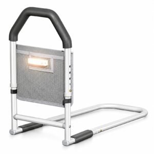 Vatocare adjustable bed safety rail, primary product view, with home-care construction for fall-prevention support