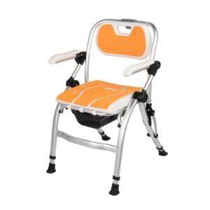 Vatocare bedside commode chair, primary product view, highlighting care-focused design for accessible bathroom care