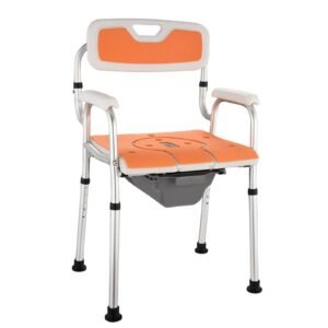 Vatocare bedside commode chair primary product view, designed with supportive structure for bedside personal care