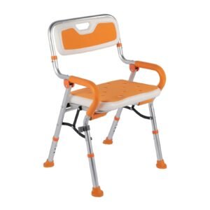 Primary product view showing a Vatocare bathroom shower chair with durable support for accessible shower care