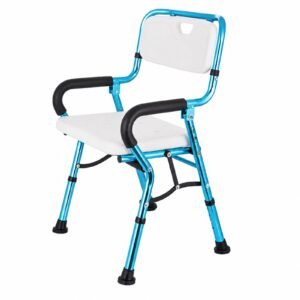 Alternate product view 2 of a Vatocare bathroom shower chair with durable support for reduced-slip bathing support