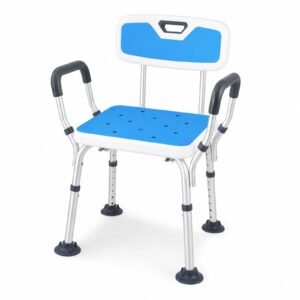 Vatocare bathroom shower chair shown in alternate product view 2, featuring user-friendly details for reduced-slip bathing support