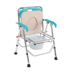Vatocare bedside commode chair, primary product view, with daily-use setup for accessible bathroom care