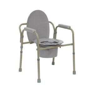 Vatocare bedside commode chair shown in primary product view, featuring home-care construction for accessible bathroom care