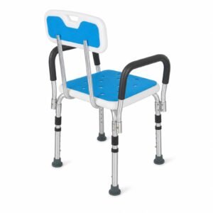 Vatocare bathroom shower chair, alternate product view 3, with supportive structure for home-care bathroom safety